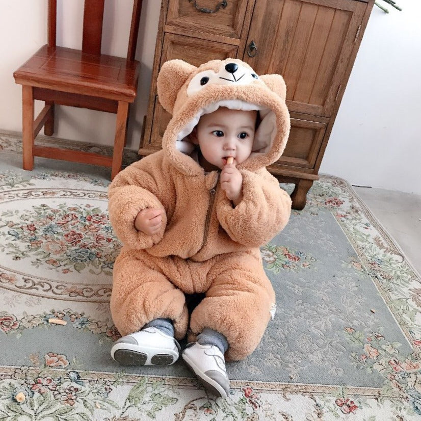 Cartoon Bear Fleece Baby Coats