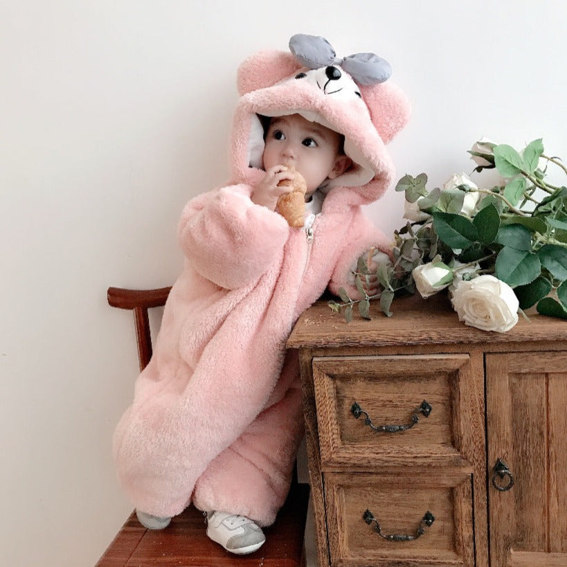 Cartoon Bear Fleece Baby Coats