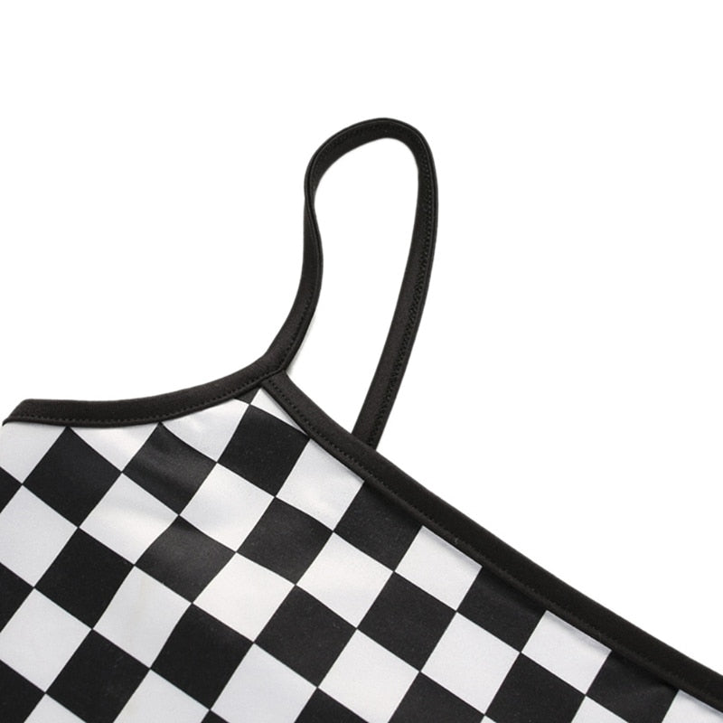 Racing Checkered Crop Top
