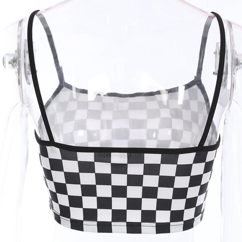 Racing Checkered Crop Top