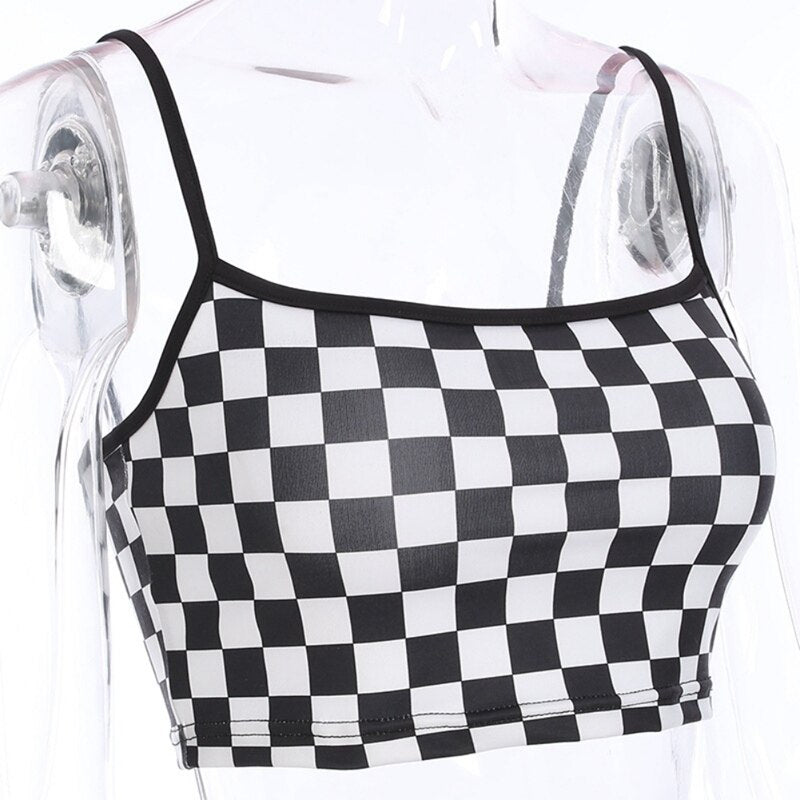 Racing Checkered Crop Top