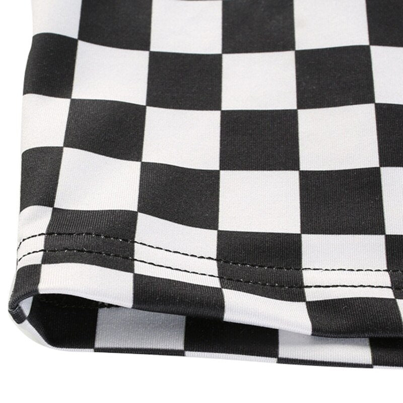 Racing Checkered Crop Top