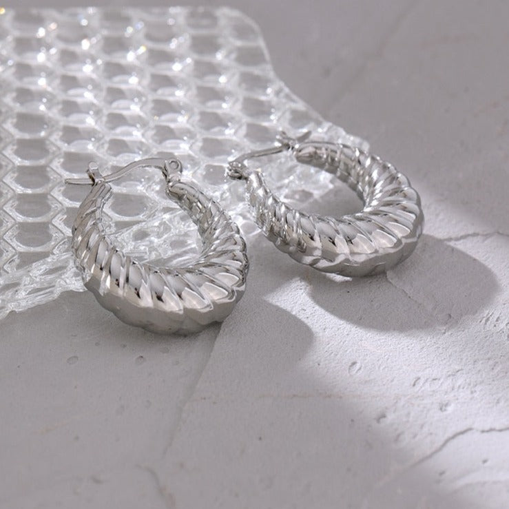 Croissant Hoop Fashion Earrings