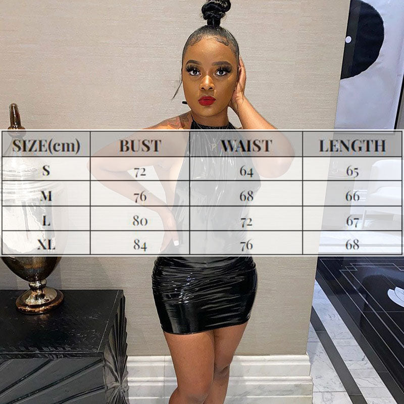 Skinny Halter Mini Party Dress