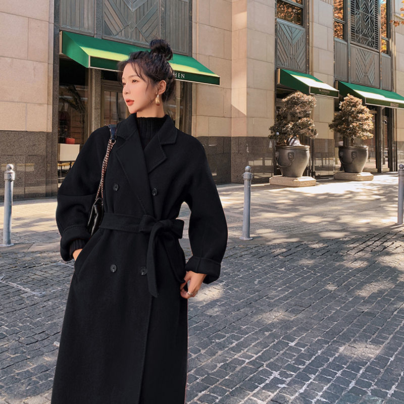 Korean Elegant Woolen Long Coat