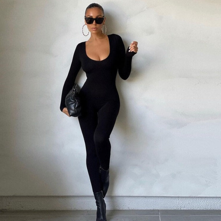 Basic Fit Bodycon Jumpsuit