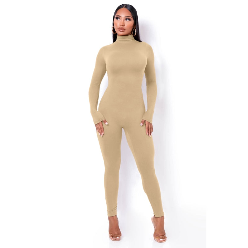 Skinny Turtleneck Bodycon Jumpsuit