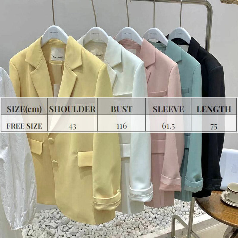 Casual Notched Collar Blazer