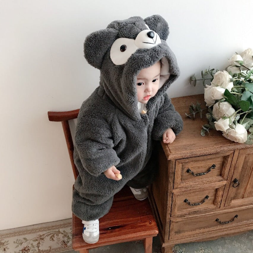 Cartoon Bear Fleece Baby Coats
