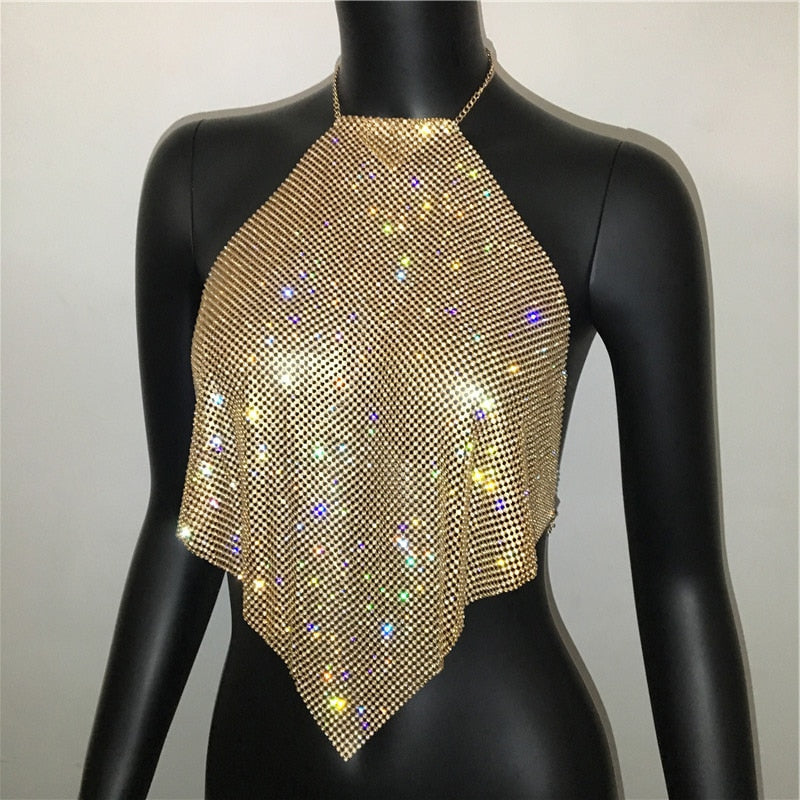 Luxury Rhinestones Triangle Top