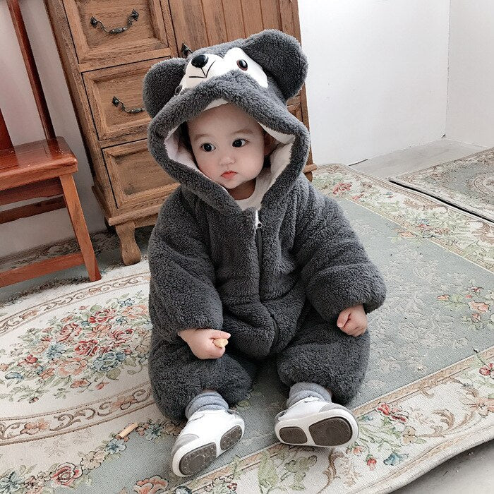 Cartoon Bear Fleece Baby Coats