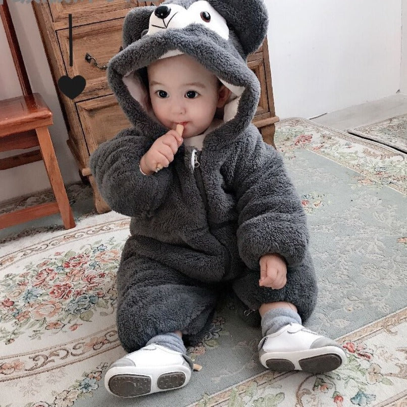 Cartoon Bear Fleece Baby Coats