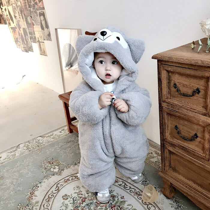 Cartoon Bear Fleece Baby Coats