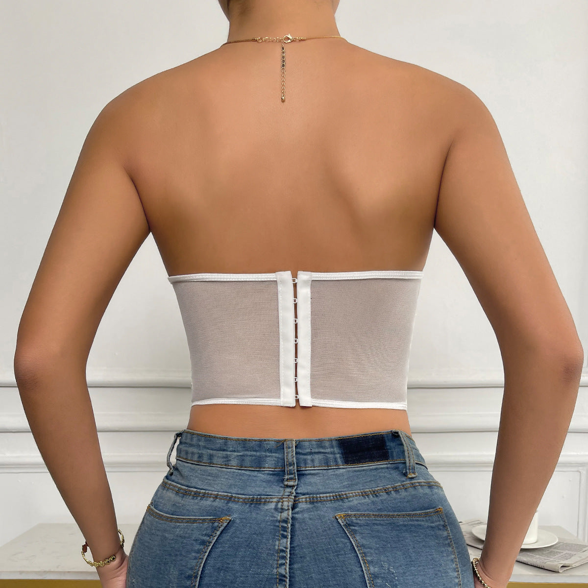 Chic Floral Lace Corset Top