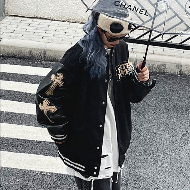 Cross Y2k Bomber Jacket