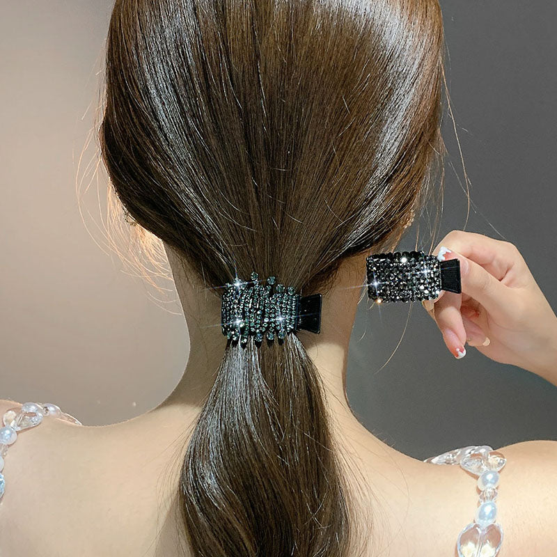 Rhinestones Round Mini Clamps