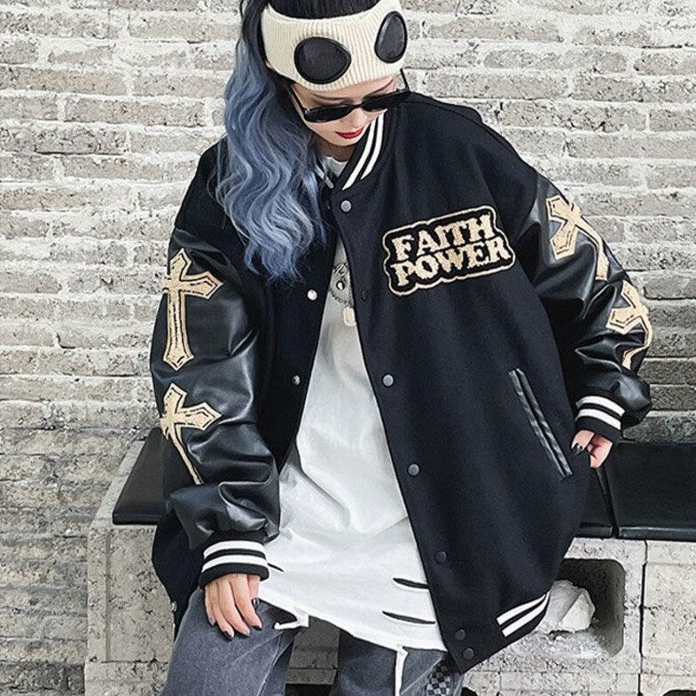 Cross Y2k Bomber Jacket