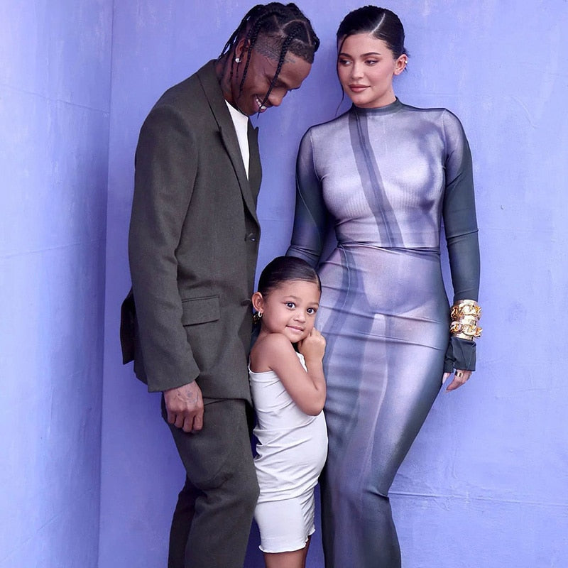 Printed Celebrity Bodycon Dress