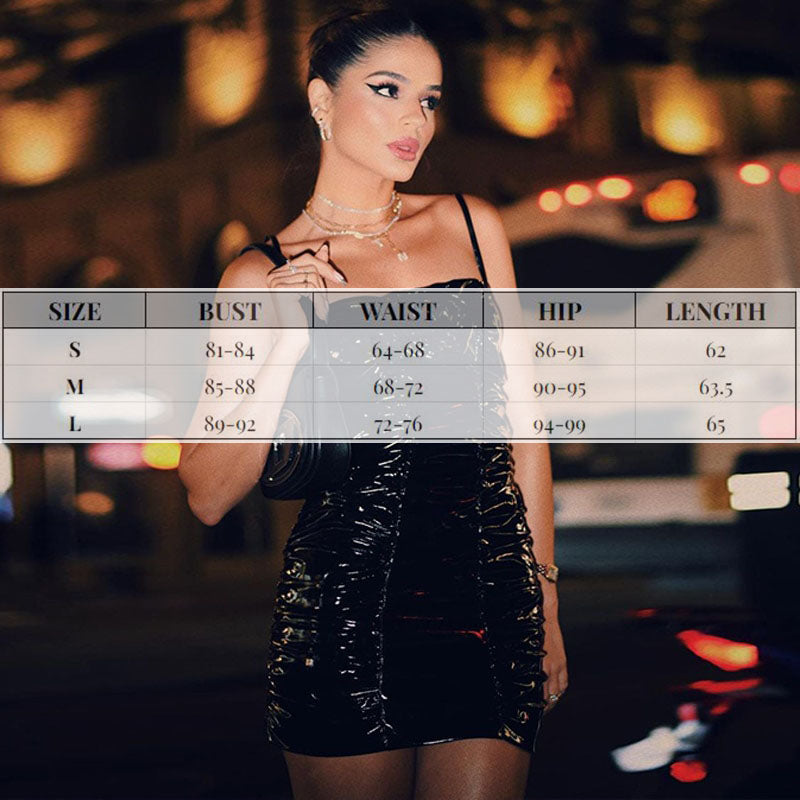 Black Rose Leather Bodycon Dress