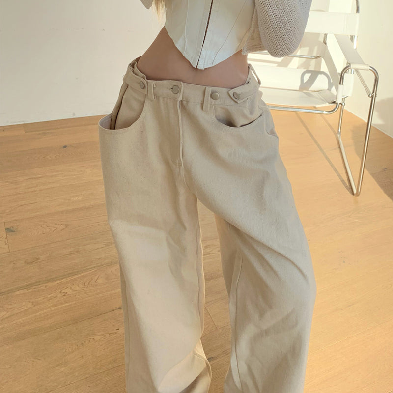 High Waist Straight Baggy Pants