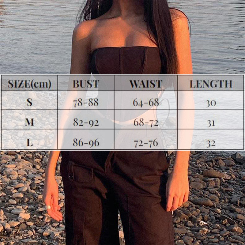 Black Strings Up Corset Top