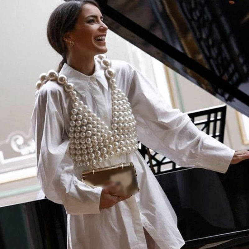 Huge Pearls Party Club Top