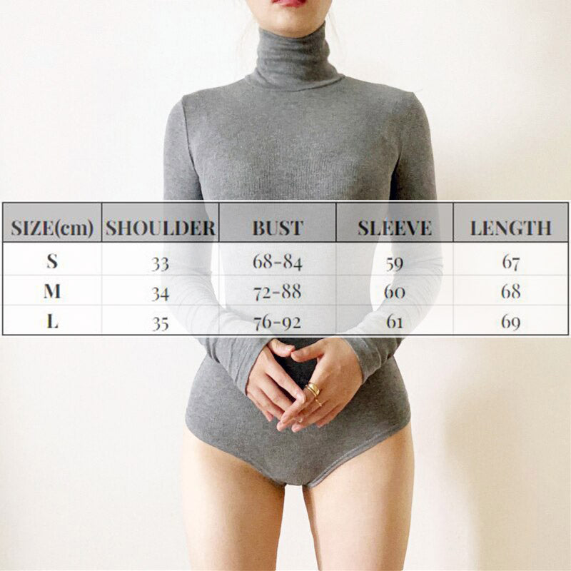 Skinny Turtleneck Solid Bodysuit