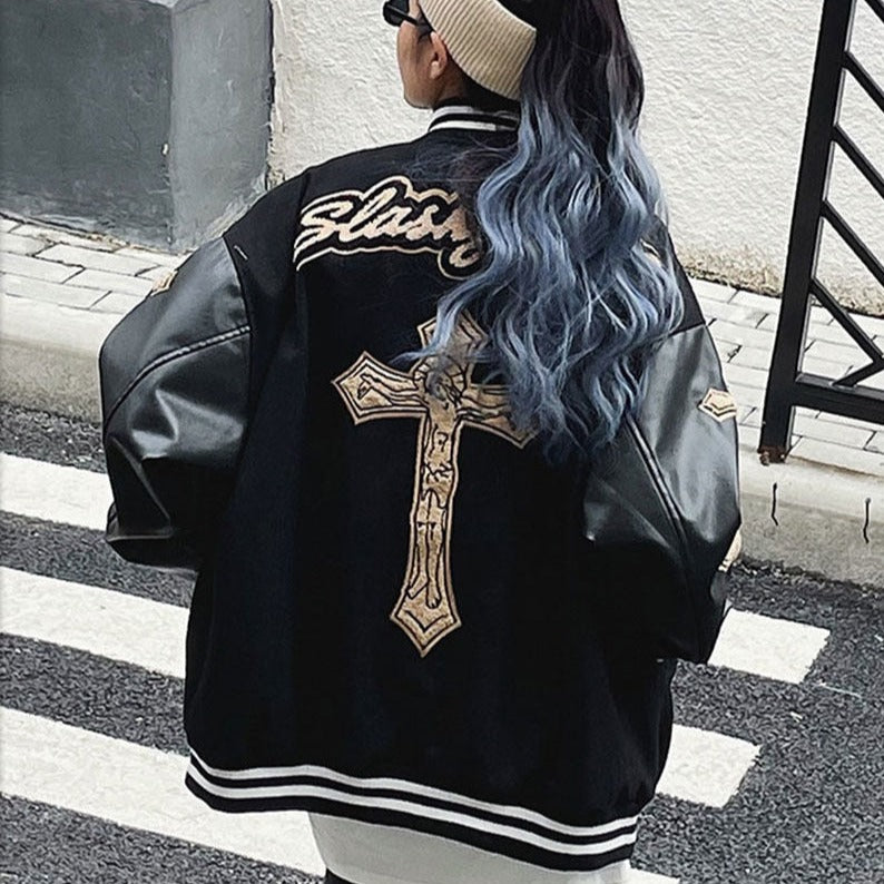 Cross Y2k Bomber Jacket