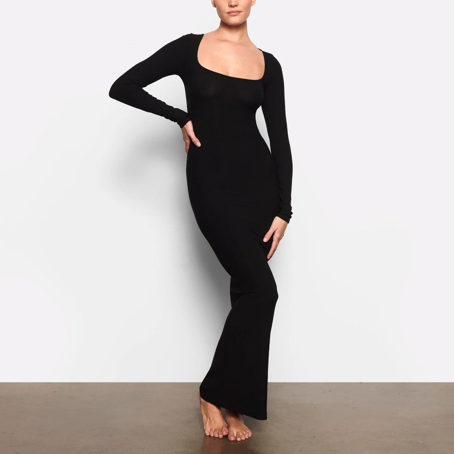 Square Neck Tight Stretch Dress