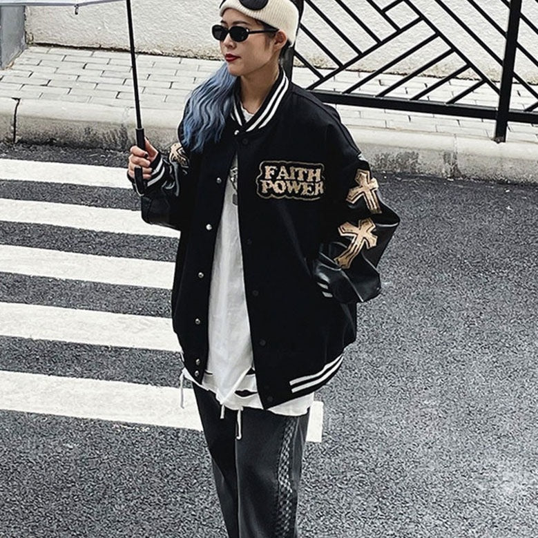 Cross Y2k Bomber Jacket