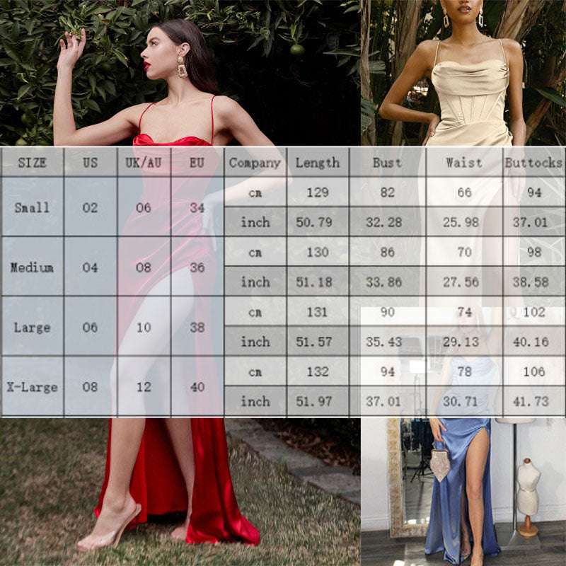 Elegant Long Slit Cowl Dress