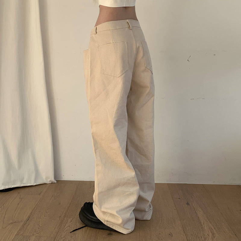 High Waist Straight Baggy Pants