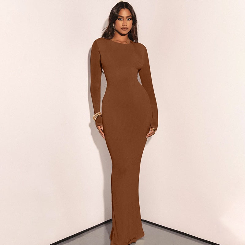 Knitting Ribbed Evening Dress