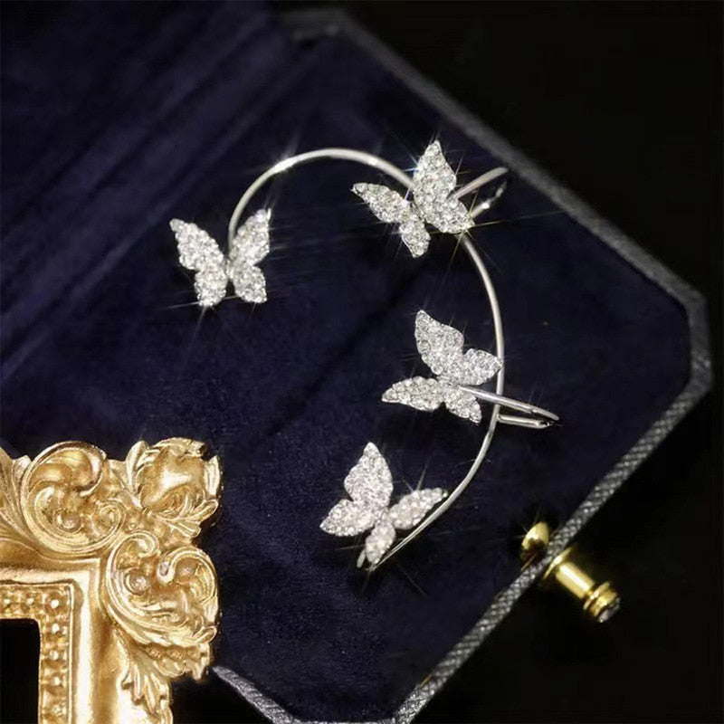 Sparkling Butterfly Ear Clip