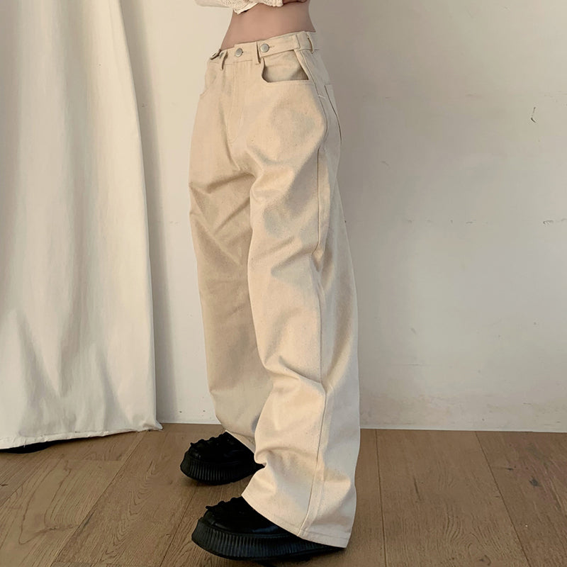 High Waist Straight Baggy Pants