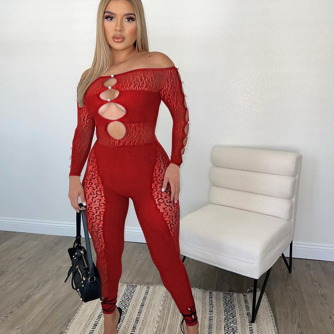 Elegant Off Shoulder Cuts Jumpsuit