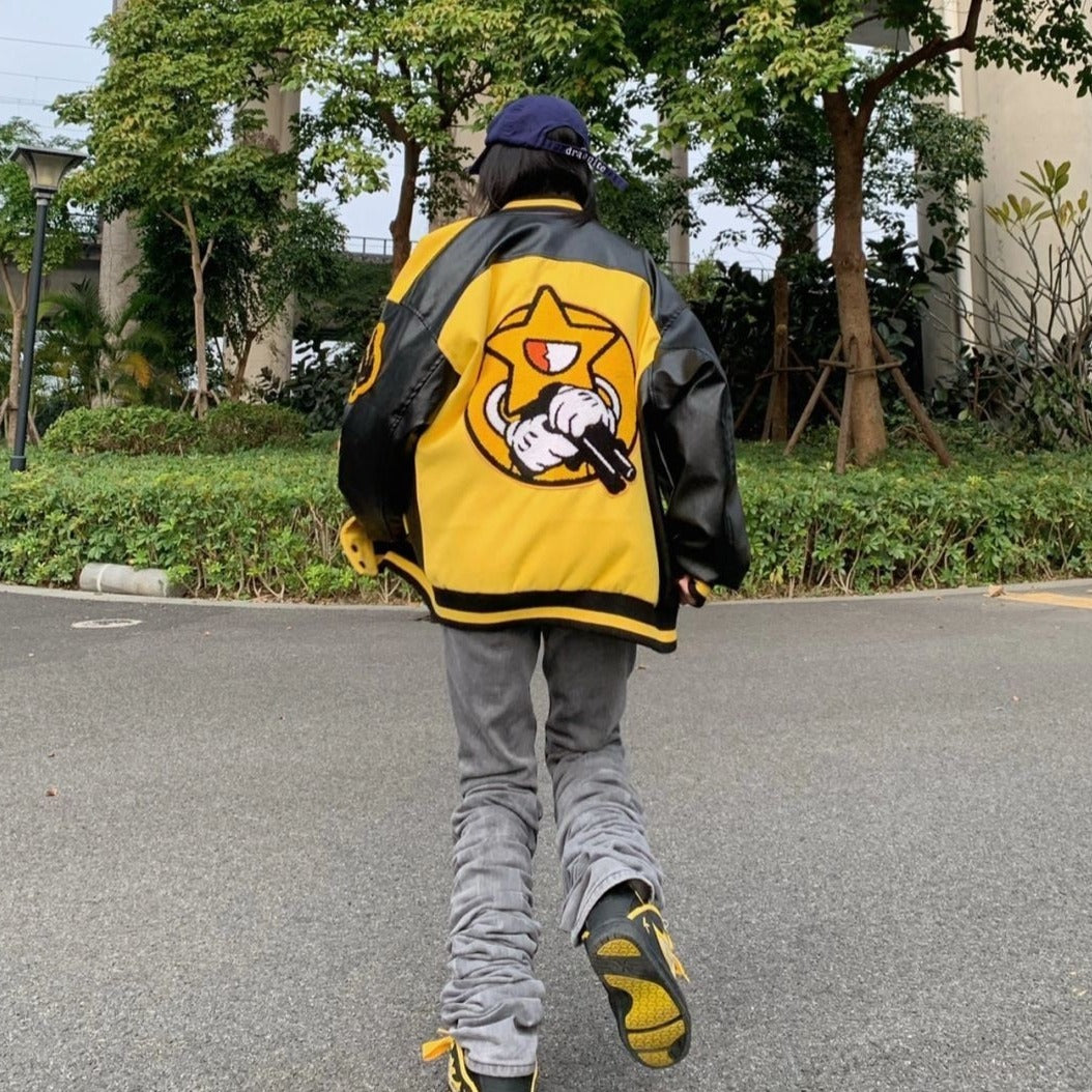 Yellow Star Bomber Jacket