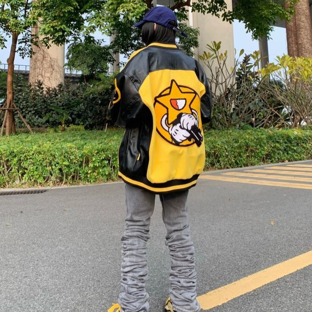 Yellow Star Bomber Jacket