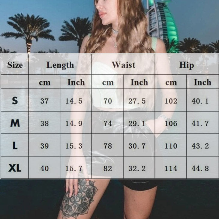 Elegant Cuffed Leather Shorts