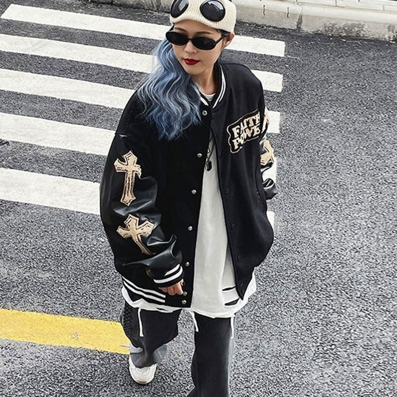 Cross Y2k Bomber Jacket