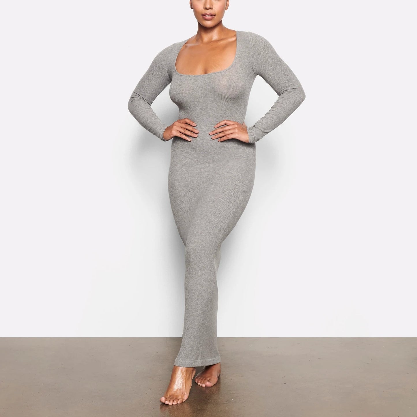 Square Neck Tight Stretch Dress