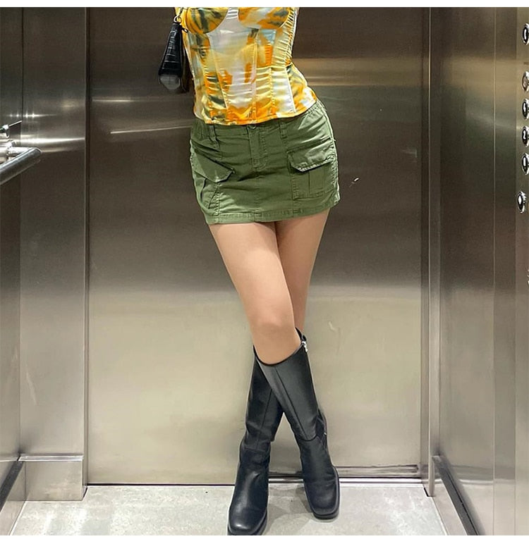Streetwear Cargo Mini Skirts