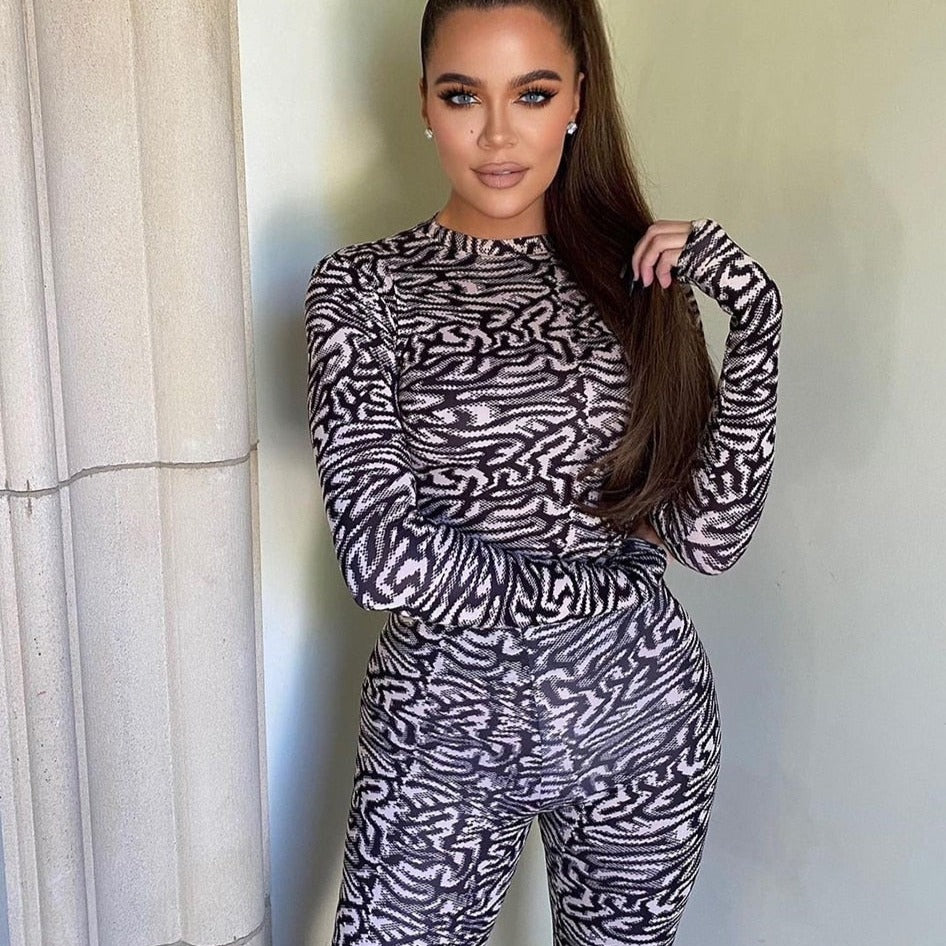 Kylie Geometric Streetwear Jumpsuit
