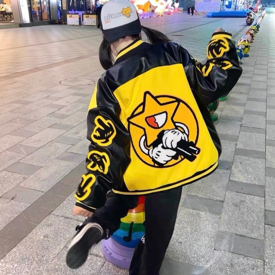 Yellow Star Bomber Jacket