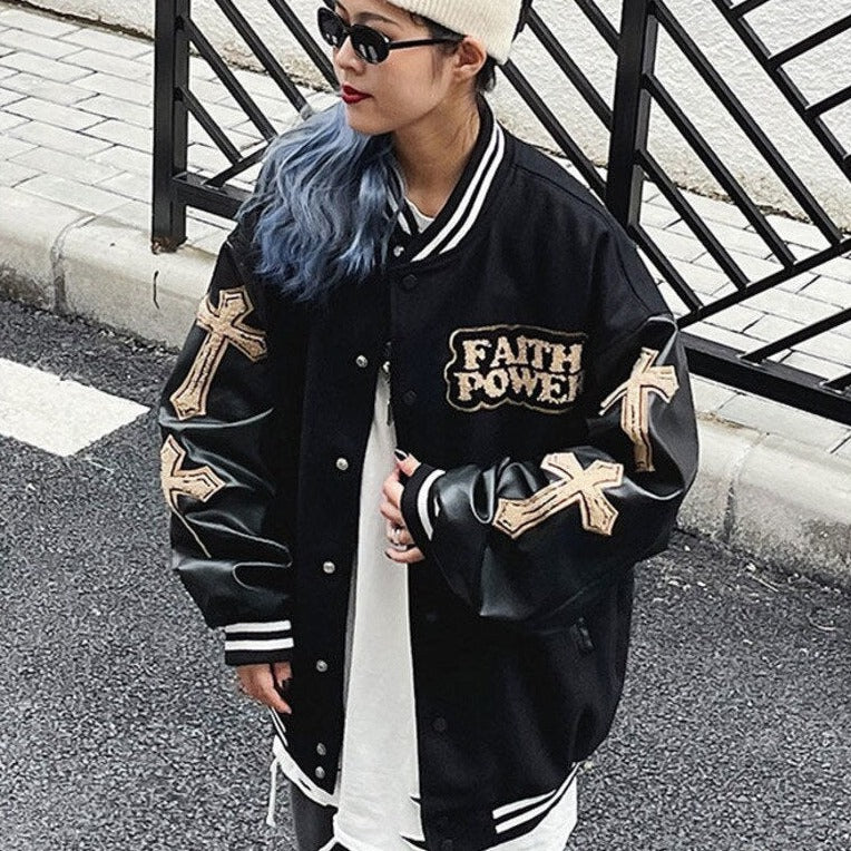 Cross Y2k Bomber Jacket