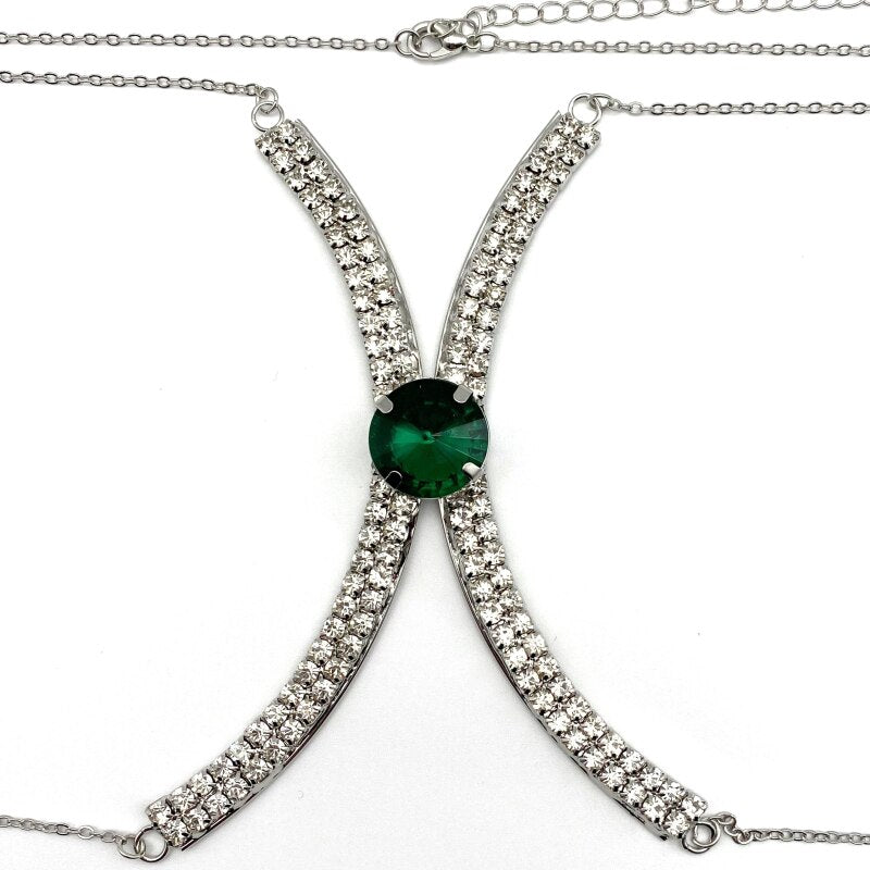 Green Gem Cross Body Chain