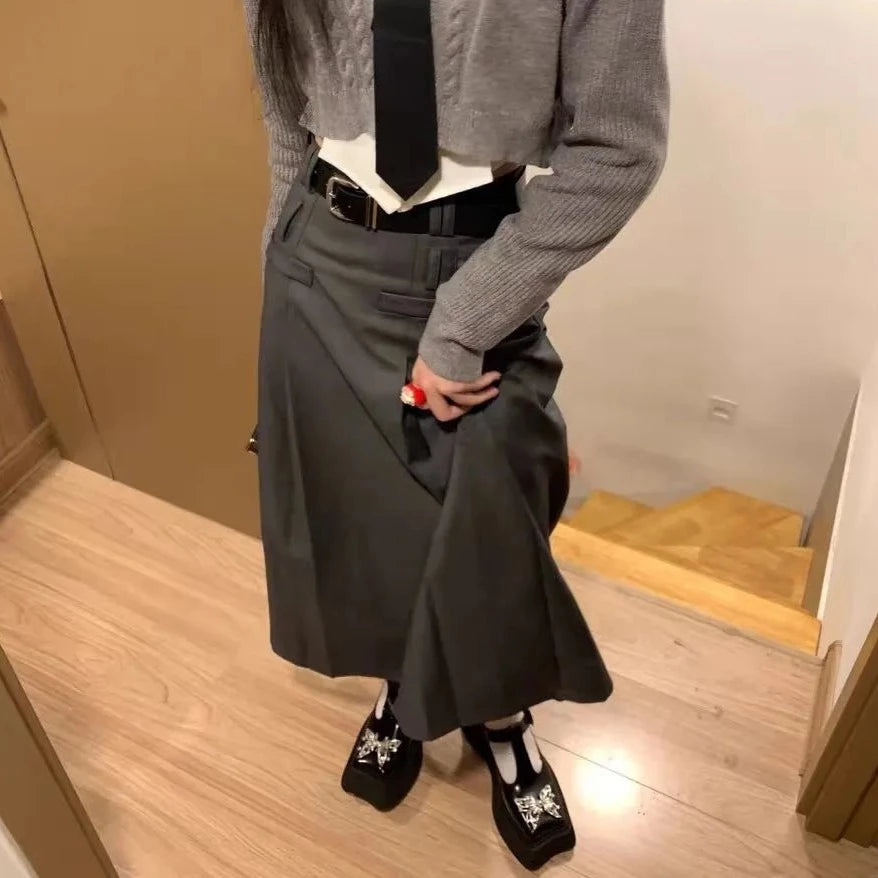 Vintage Pleated Maxi Skirt