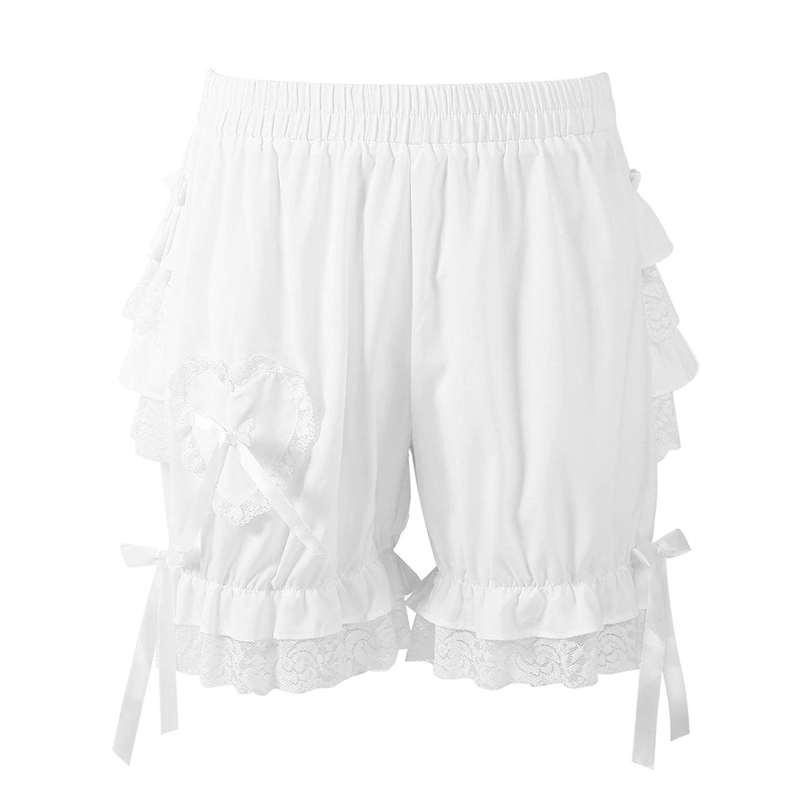 Pumpkin Layered Ruffles Victorian Style Vintage Shorts