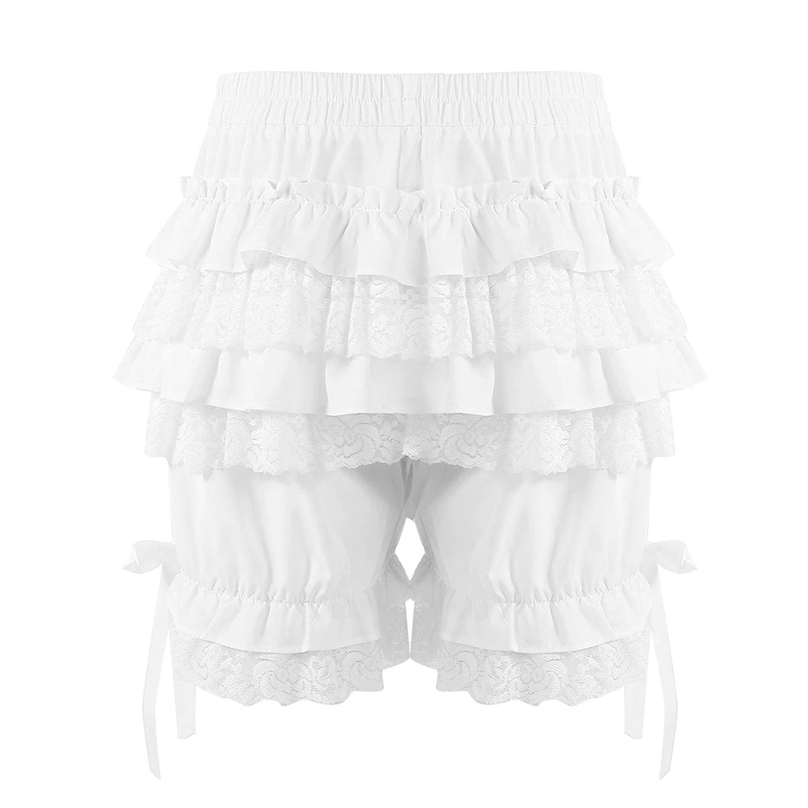 Pumpkin Layered Ruffles Victorian Style Vintage Shorts