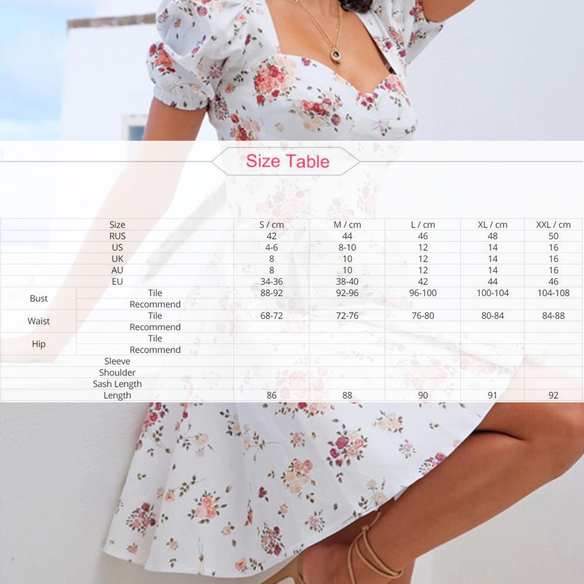 Printed Floral Trendy Squared Collar Mini Dress